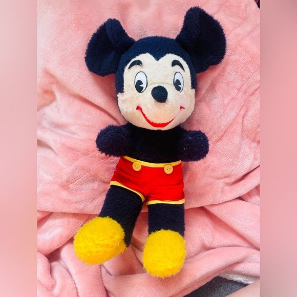 Very rare, collectible, navy blue, vintage, 1950’s, plush Mickey Mouse character - Picture 1 of 4